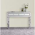 Elegant Decor Desk 42In. W X 18In. D X 30In. H In Antique Silver Paint MF72006